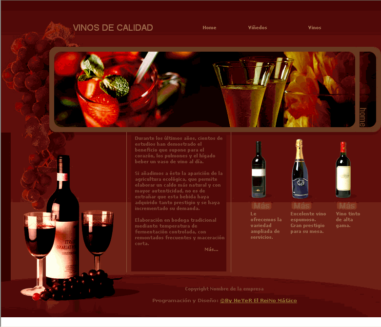Web Vinos 250� pedidos@elreinomagico.net